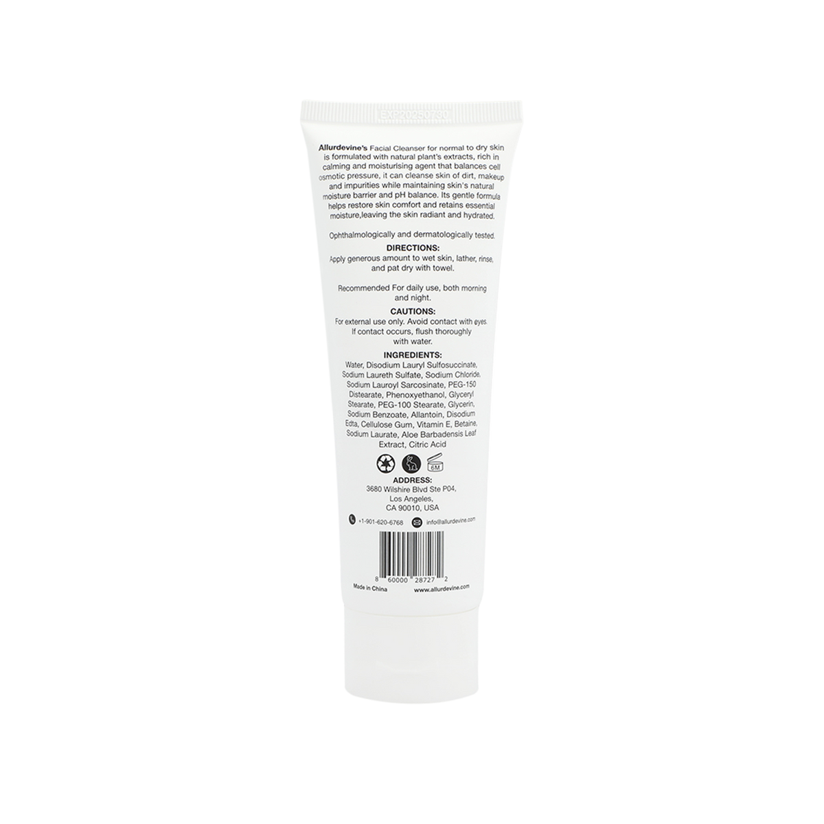 Allurdevine Facial Cleanser For Normal To Dry Skin 100ml