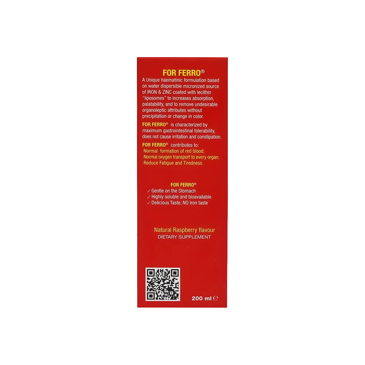 For Ferro Syrup 200 ml