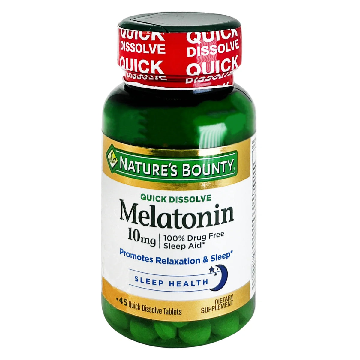 Natures Bounty Melatonin 10 mg Quick Dissolve Tabs 45'S
