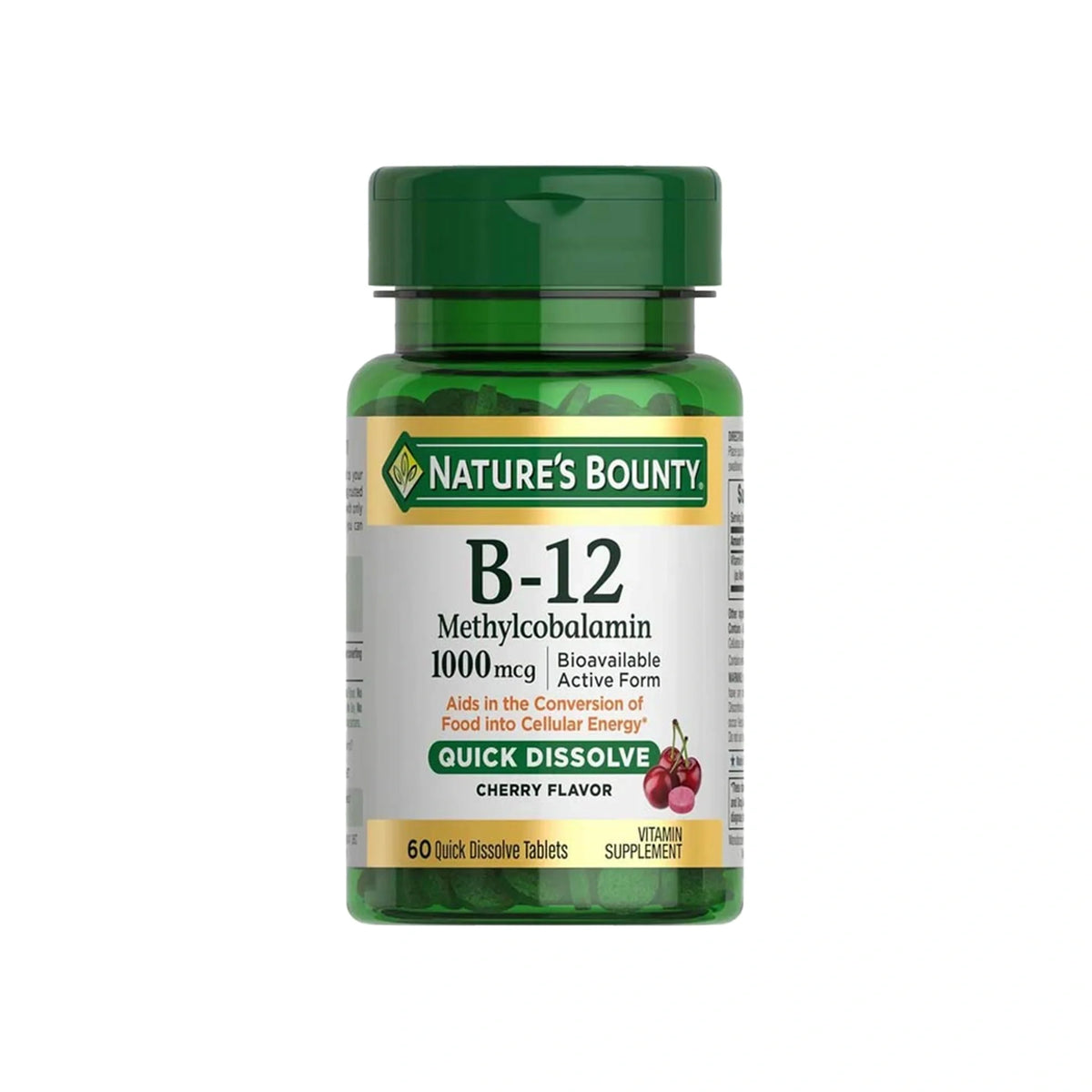 Natures Bounty B 12 Methylcobalamin 1000 mcg Dissolved Pills 60'S