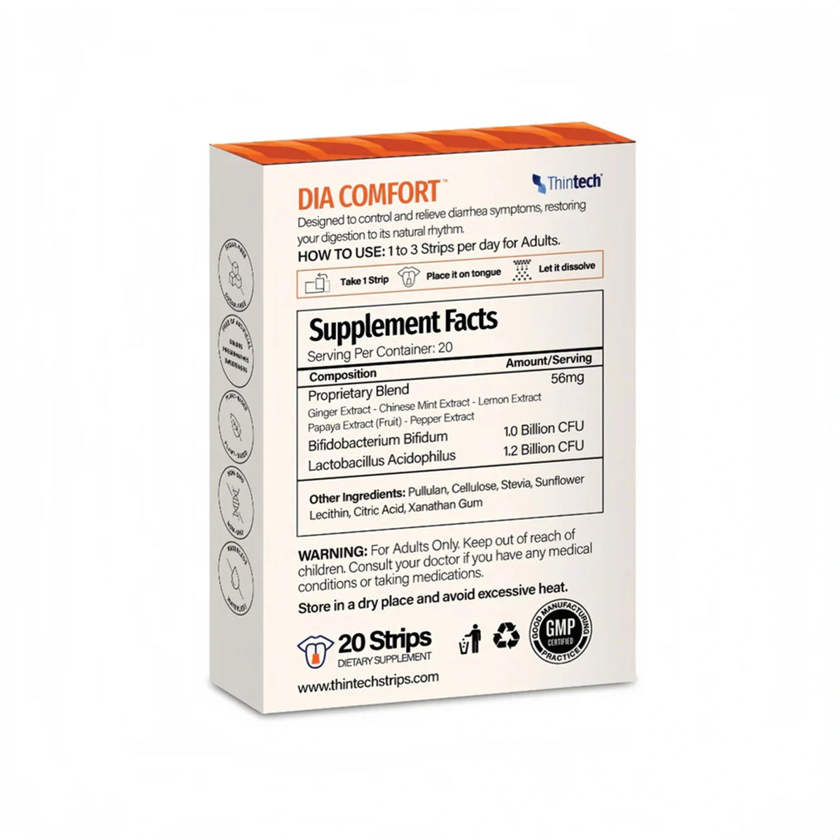 Thintech Diacomfort 10 Oral Strips