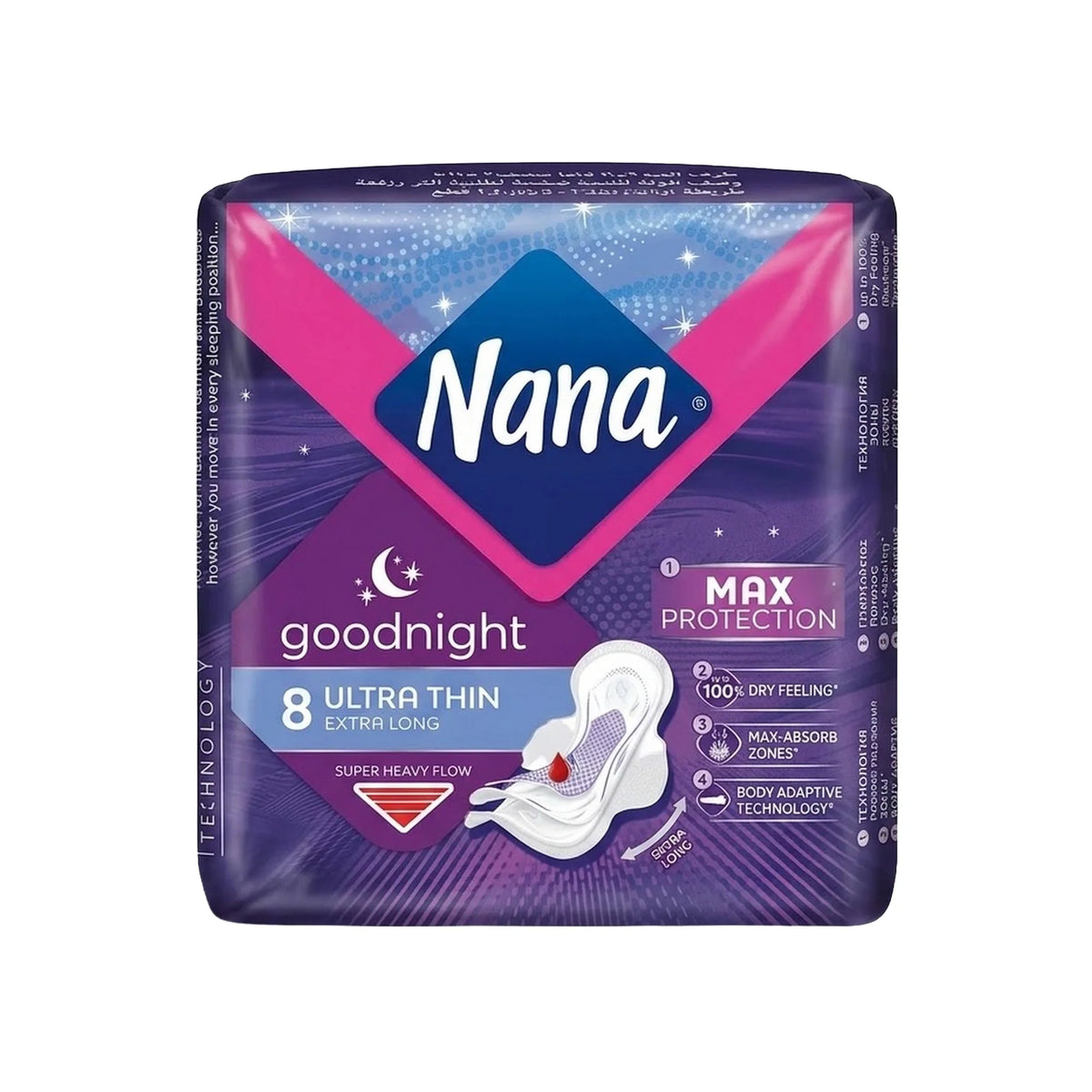Nana Good Night Ultra Thin Extra Long 8 Pcs