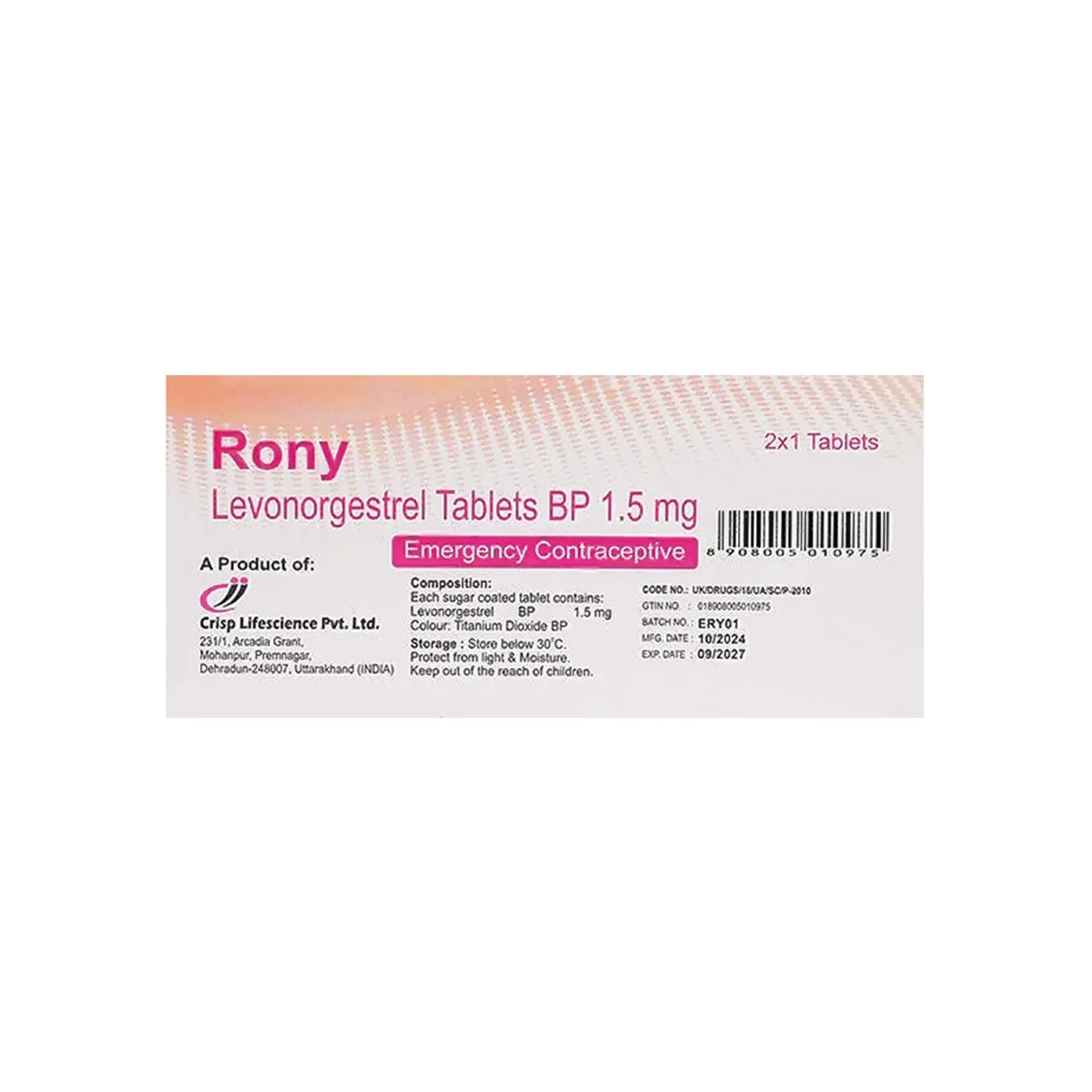 Rony 1.5 mg 2 Tabs
