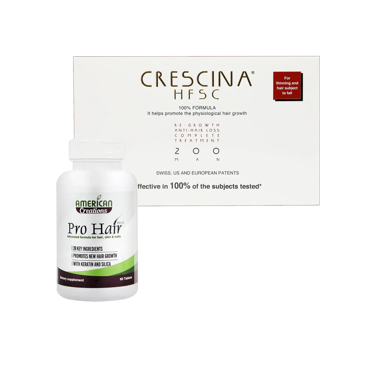 Pro-Hair & Crescina Hair Loss and Regrowth Treatment Set – 200 HFSC