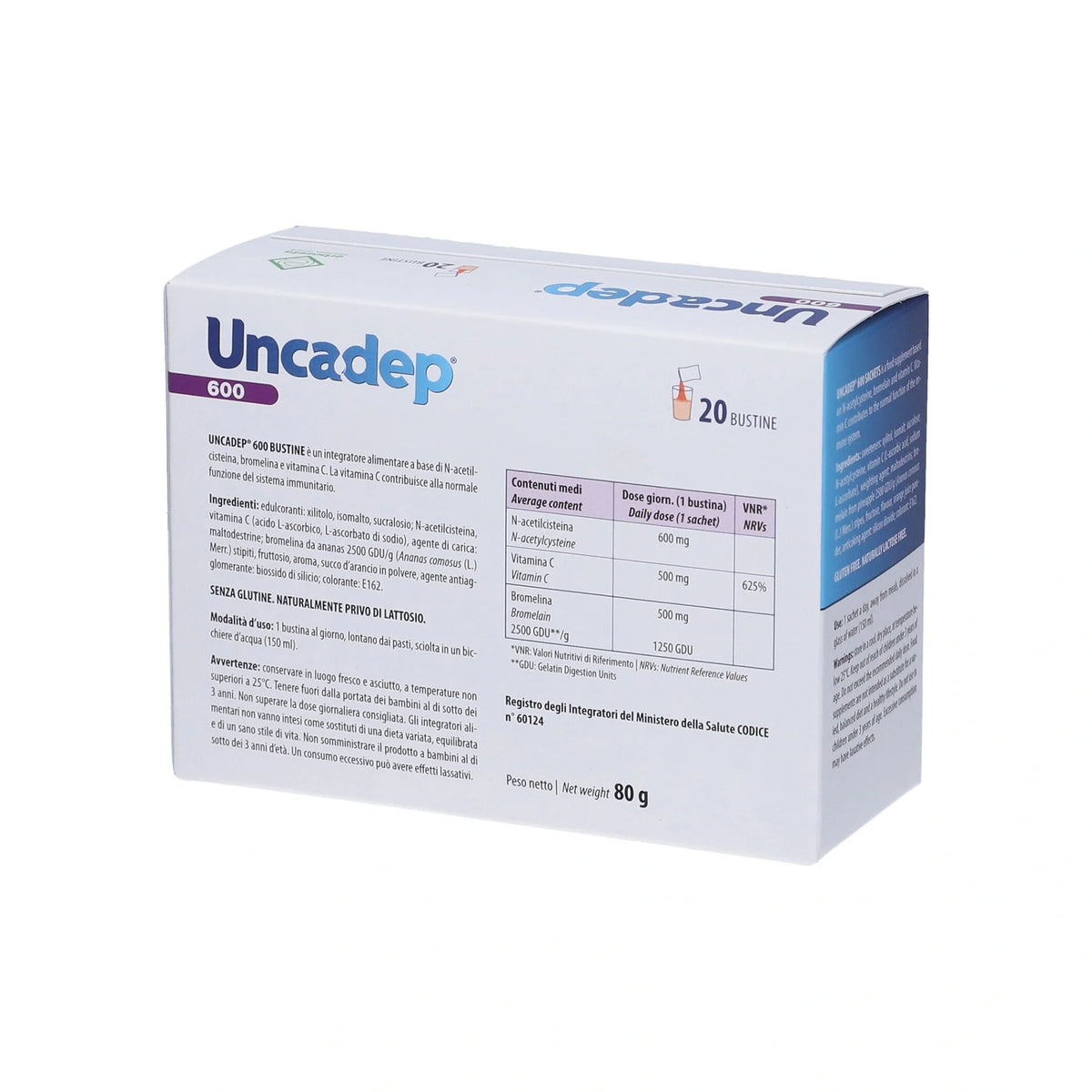 Uncadep 600 20 Sachets