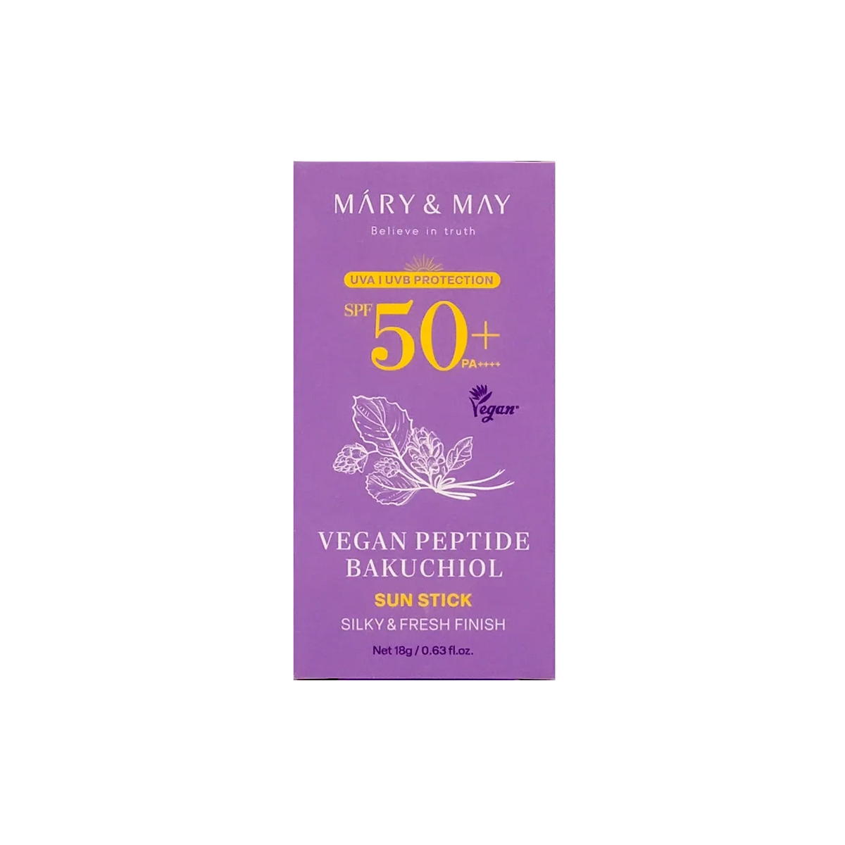 MARY&MAY Vegan Peptide Bakuchiol Sun Stick SPF50+ PA+ 18g