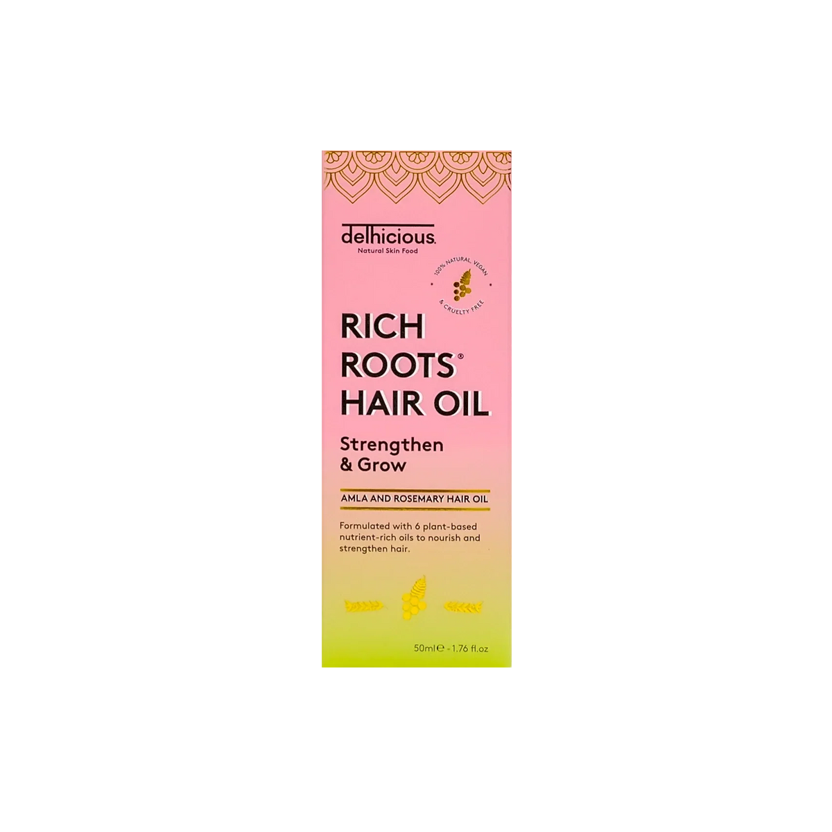 Delhicious Rich Roots Hair & Scalp Oil - Amla & Rosemary (50Ml)