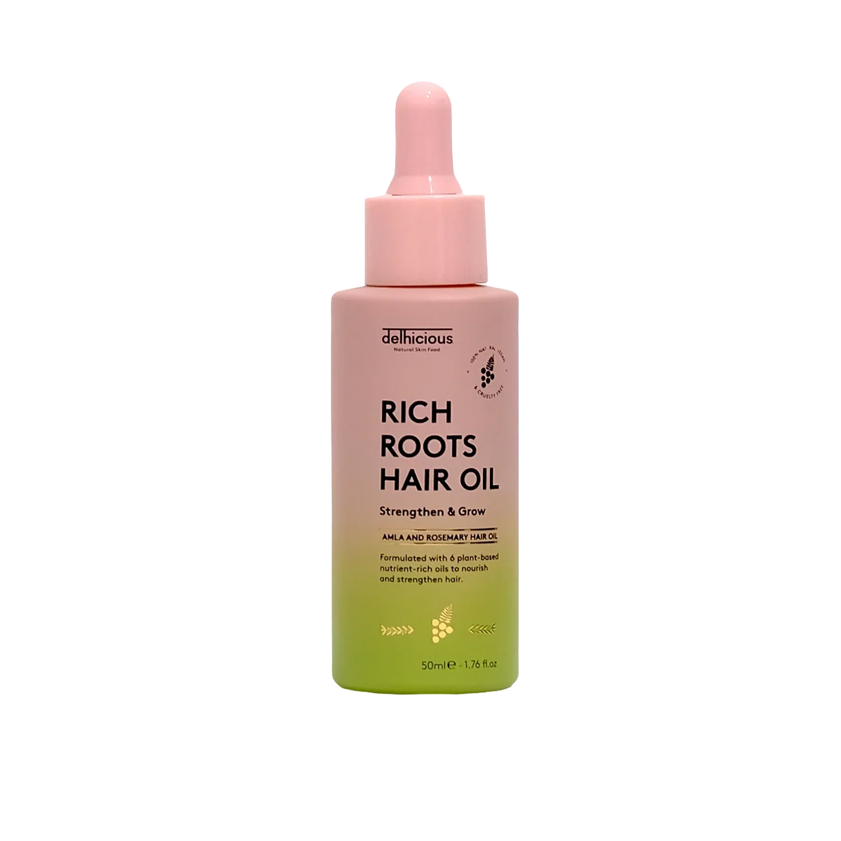 Delhicious Rich Roots Hair & Scalp Oil - Amla & Rosemary (50Ml)