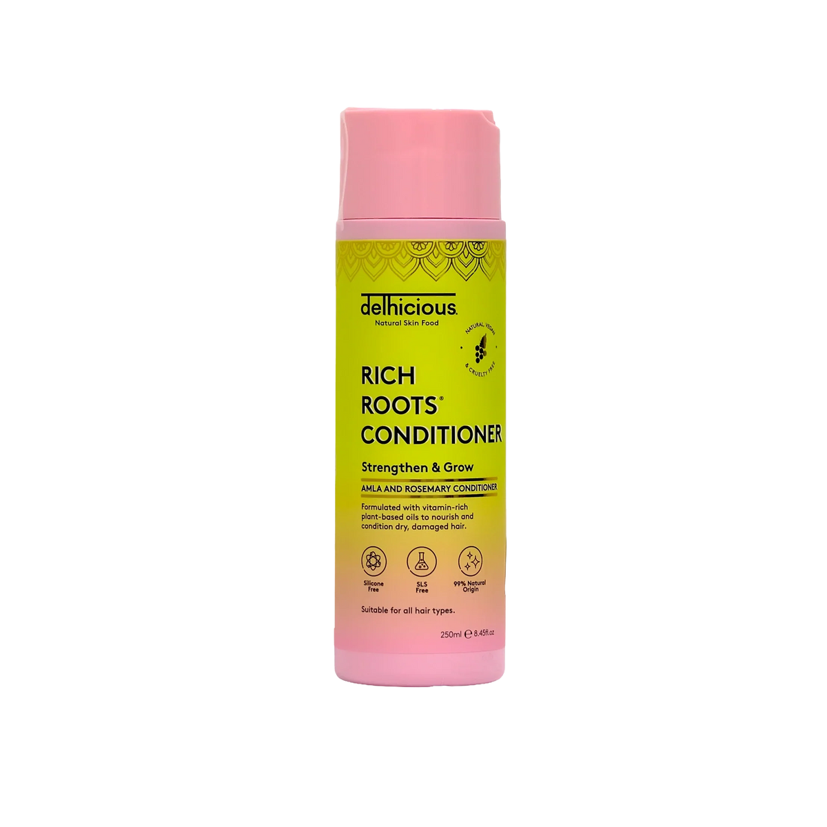 Delhicious Rich Roots Repair & Shine Conditioner - Amla & Rosemary (250Ml)