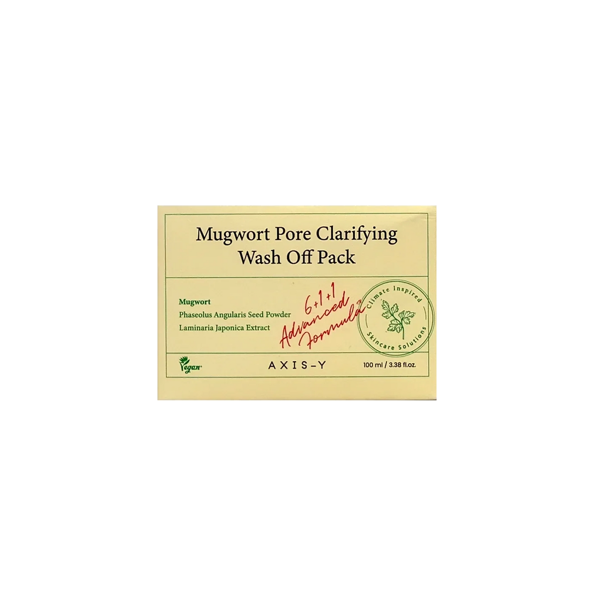 Axis-Y Mugwort Pore Clairfying Wash Off Pack 100Ml