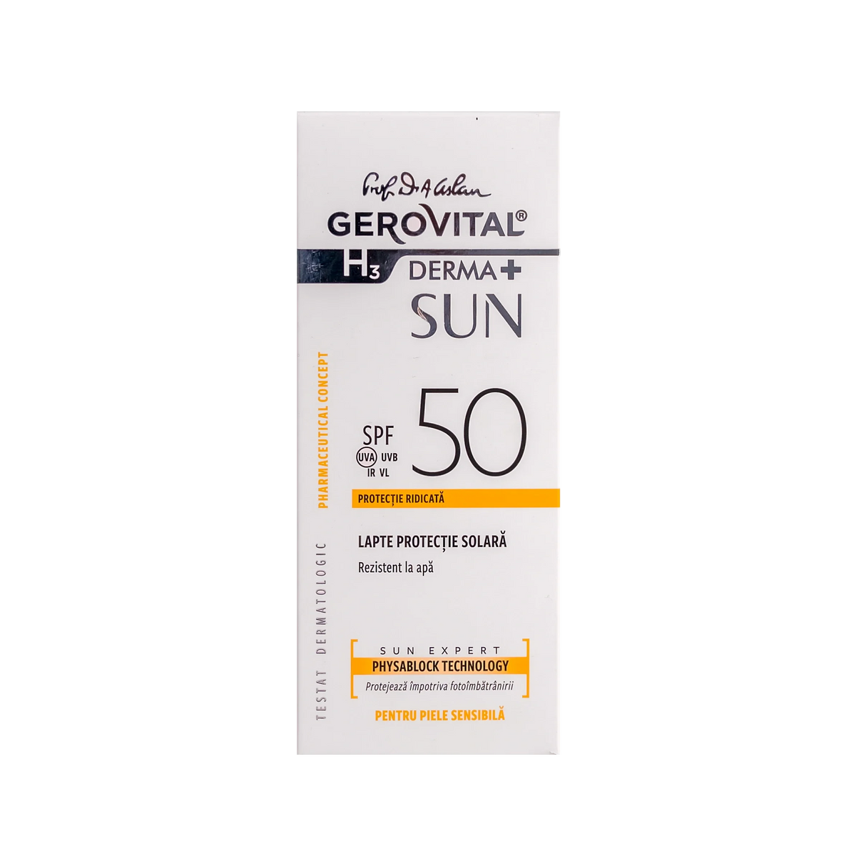 Gerovital H3 Sun Sunscreen Milk Spf50 150Ml