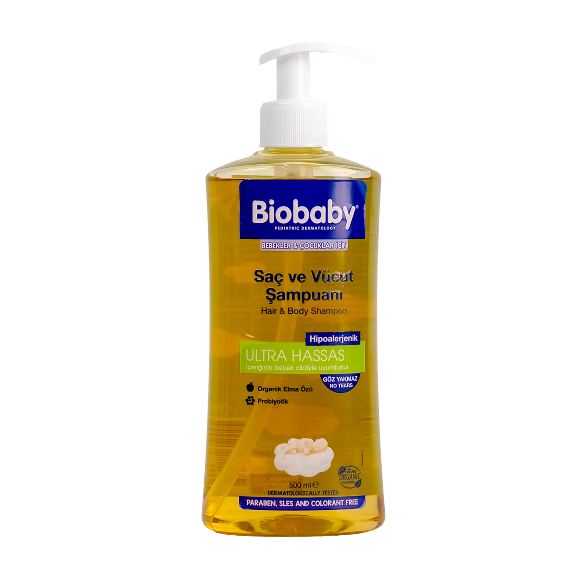 Biobaby Hair & Body Shampoo Ultra Hassas No Tears 500Ml