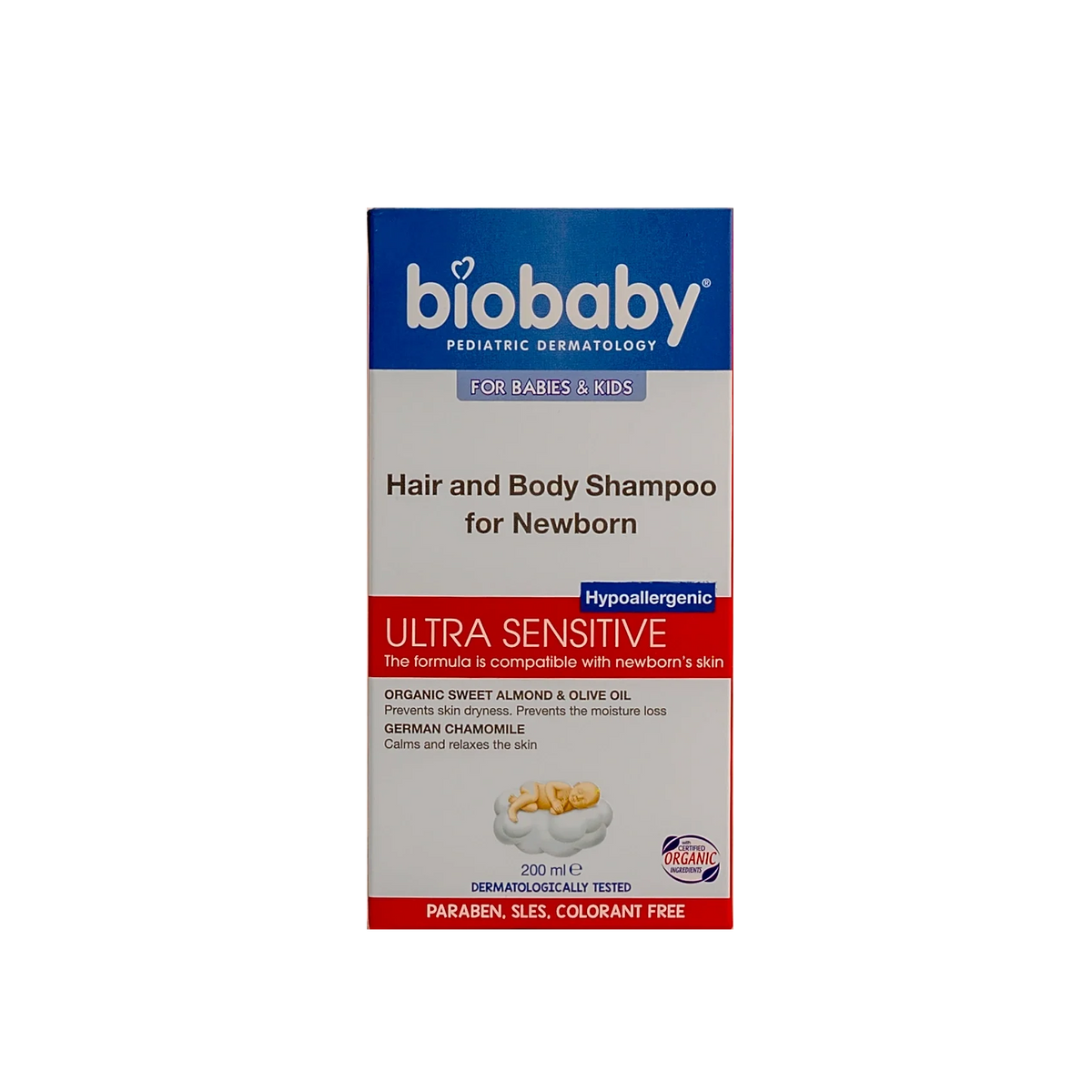 Biobaby Hair & Body Shampoo For Newborn Hypoallergenic 200Ml