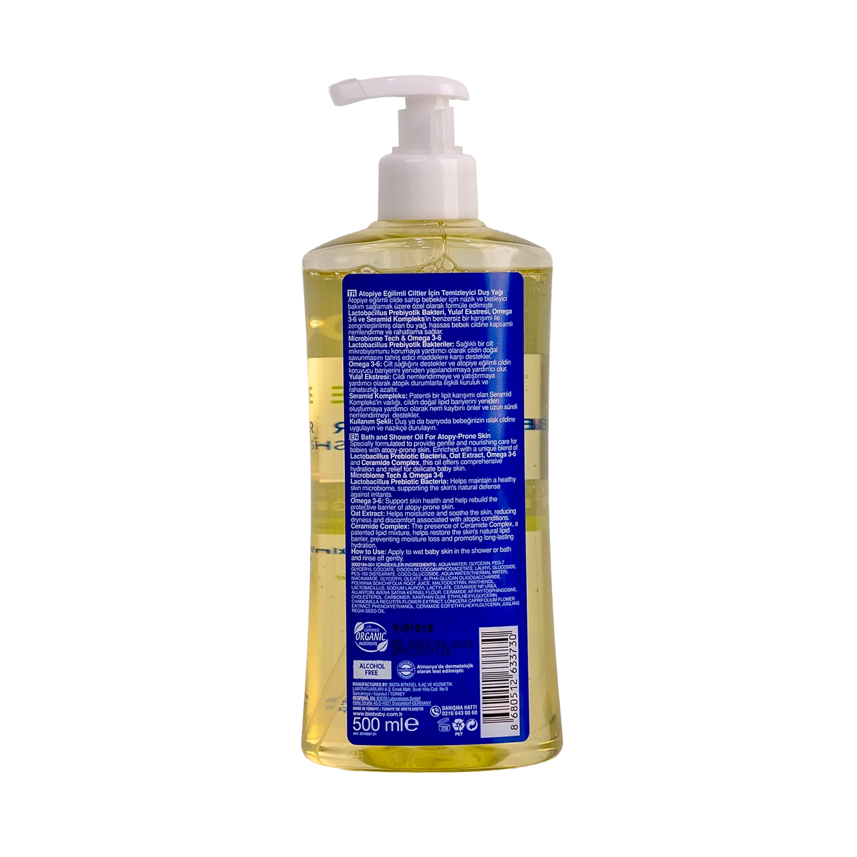 Biobaby Atocare Bath & Shower Oil Very Dry & Sensitive Skin 500Ml
