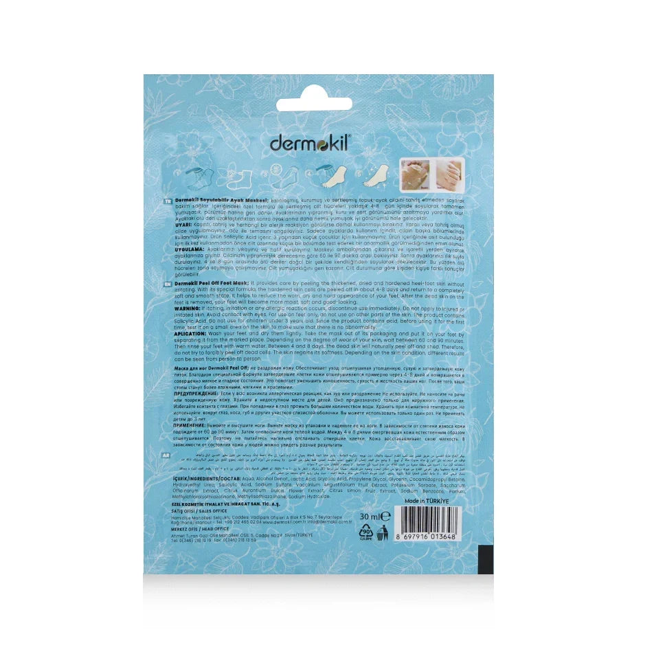 Dermokil Exfoliating Moisturizing Foot Mask 30Ml One Pair