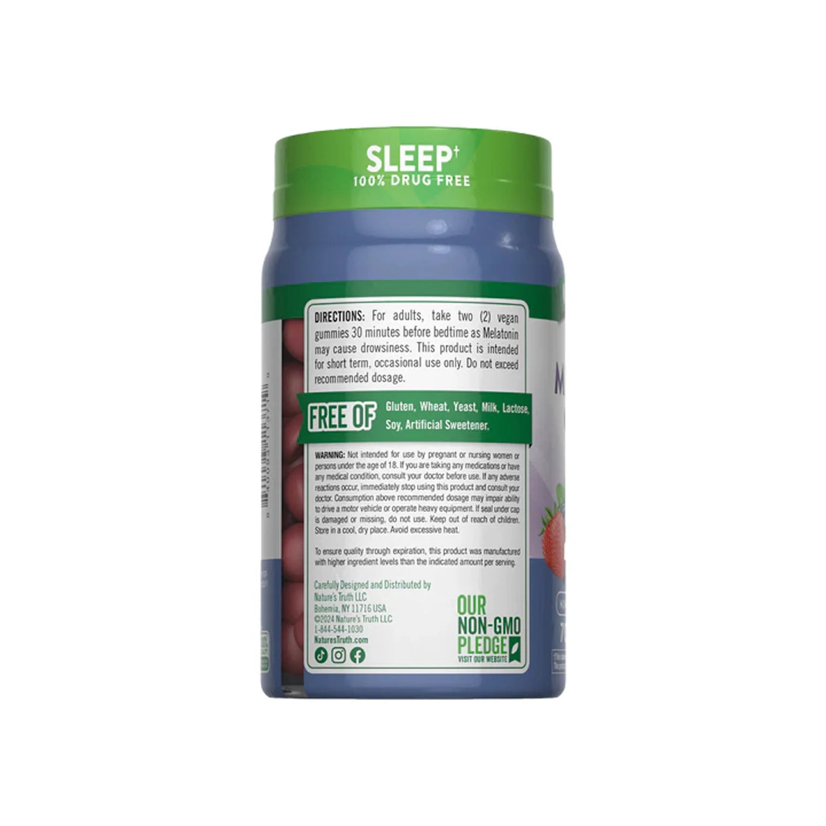 Nature's Truth Extra Strength Melatonin 10 mg Berry Flavor 70 Vegan Gummies