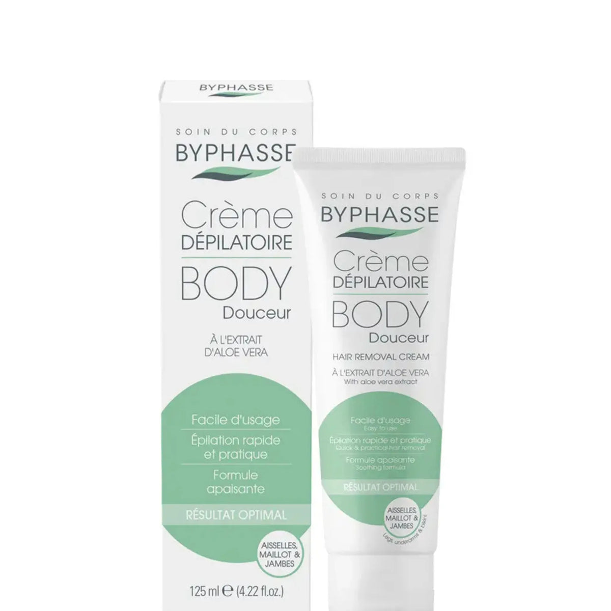 Byphasse Body Hair Removal Aloe Vera Cream 125ml