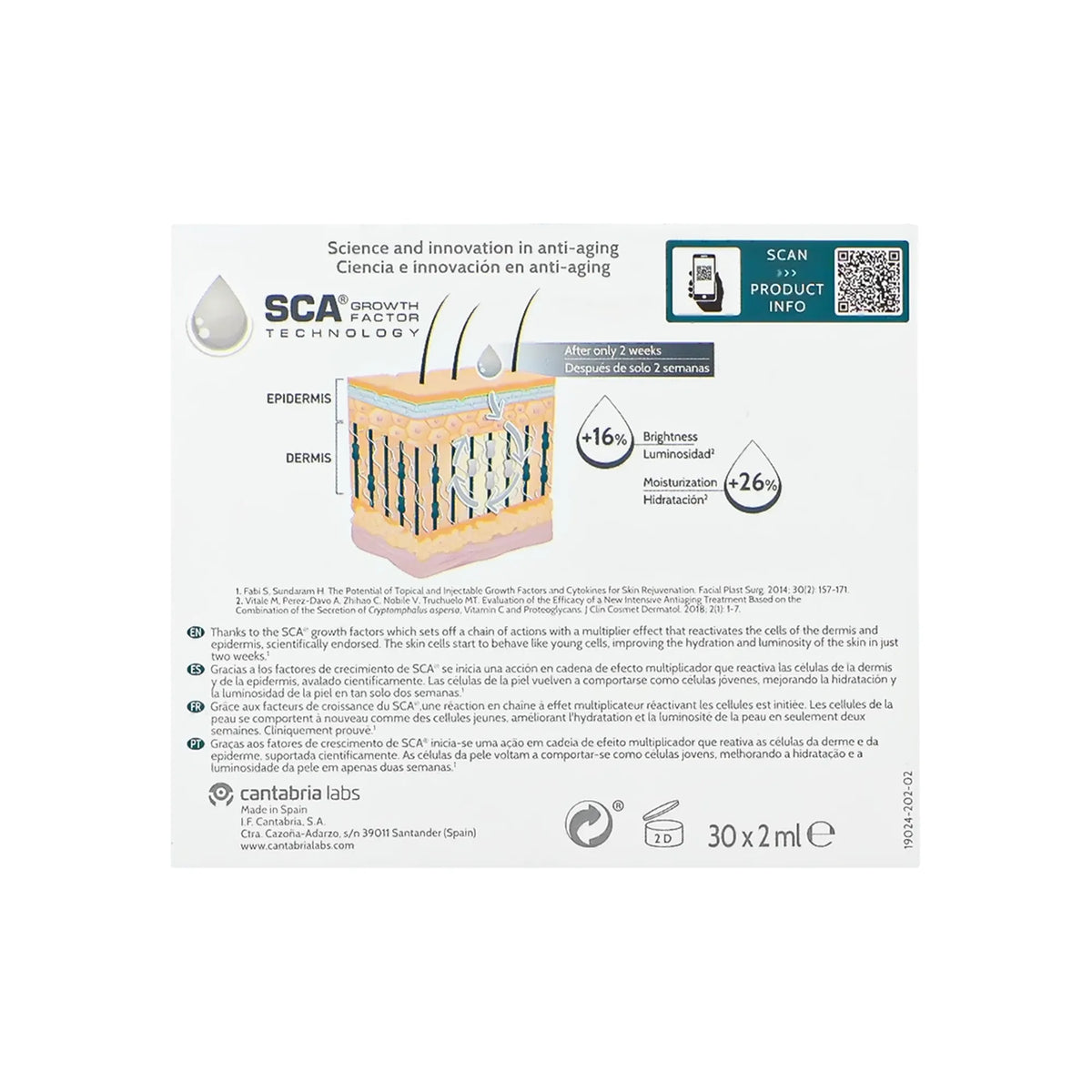 Cantabria Endocare Radiance C 20 Proteoglycans - 20 Ampoules