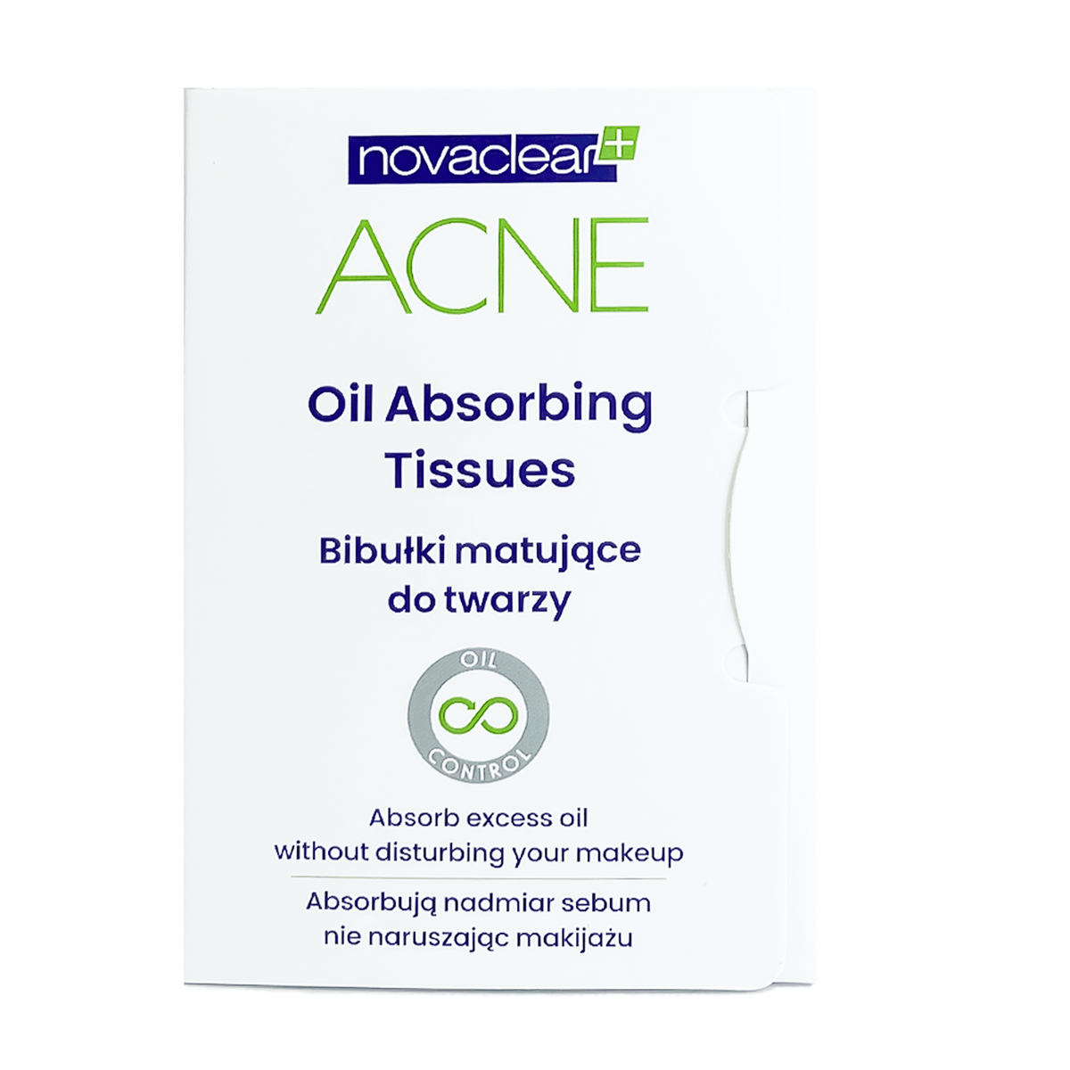 NOVACLEAR ACNE OIL ABSORBING TISSUES OIL CONTROL 50'S