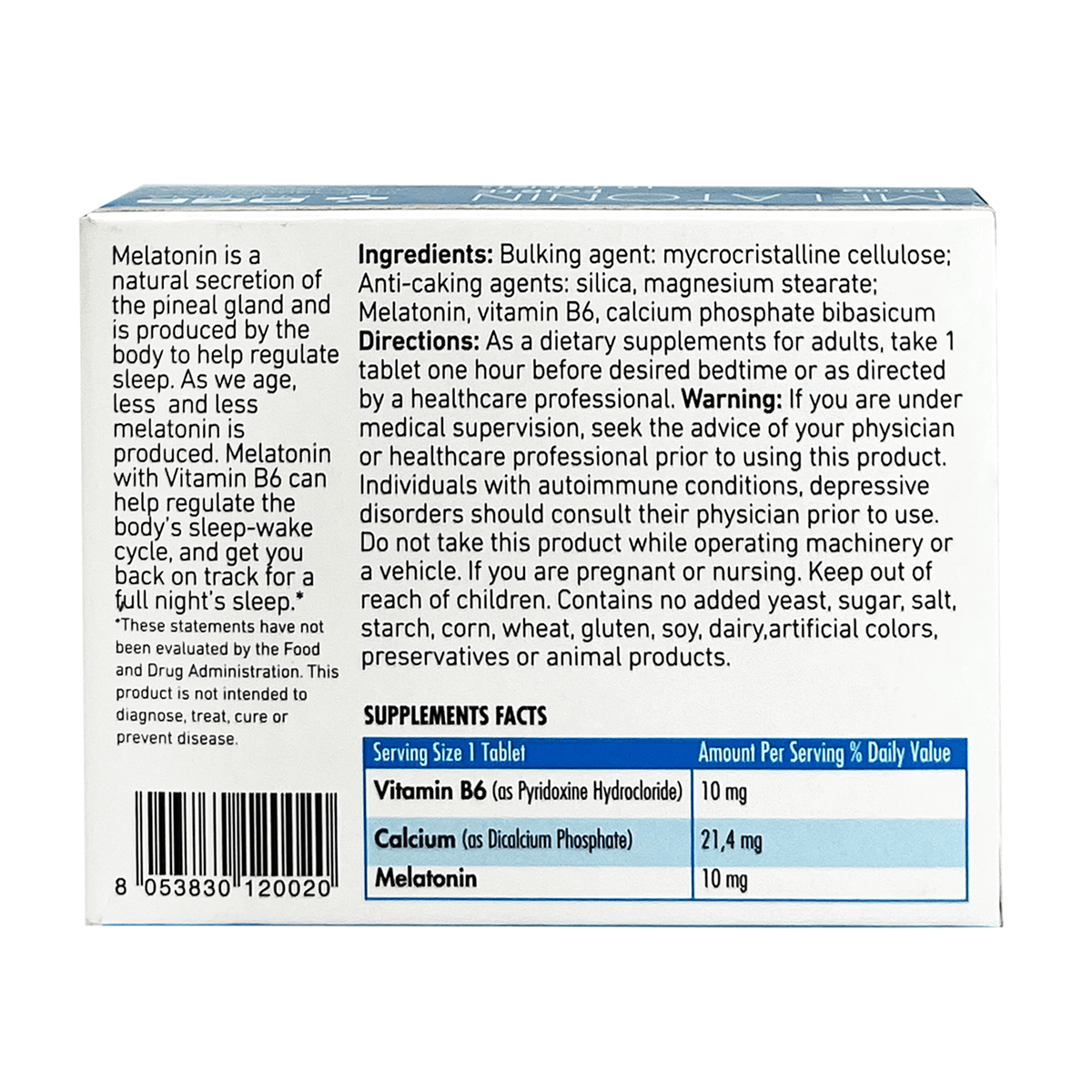 Melatonin Forte Relaxation & Sleep Tabs 10 mg 10'S