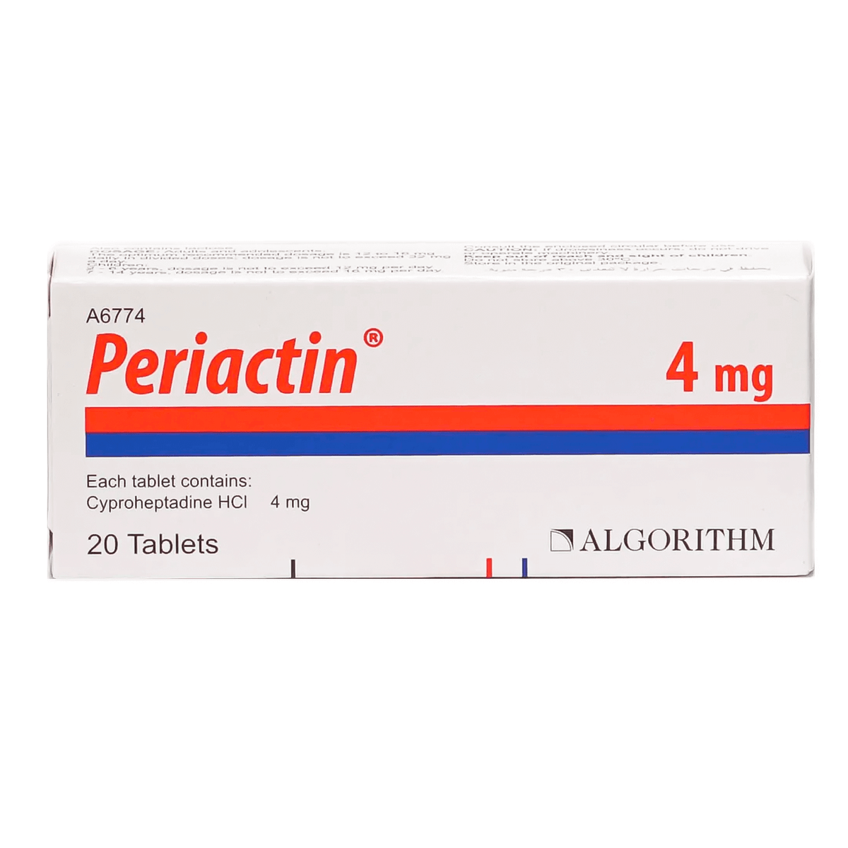 Periactin 4 mg Tabs 20'S
