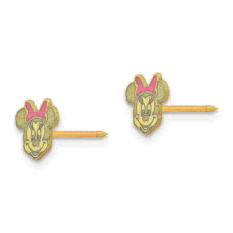 Inverness 807E GP Minnie Mouse Earrings 14KT