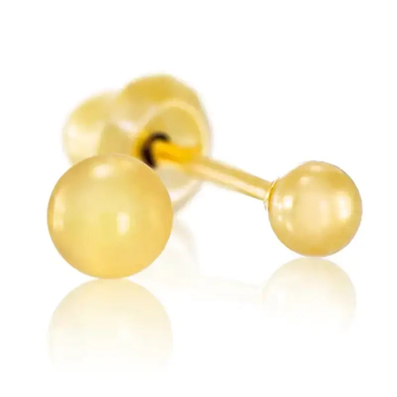 Inverness 12C GP Ball Earrings 24KT 5mm