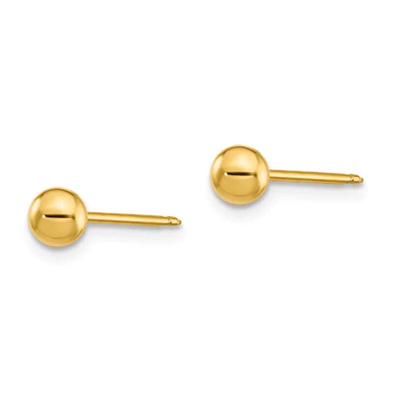 Inverness 241E GP Ball Earrings 18KT 4mm