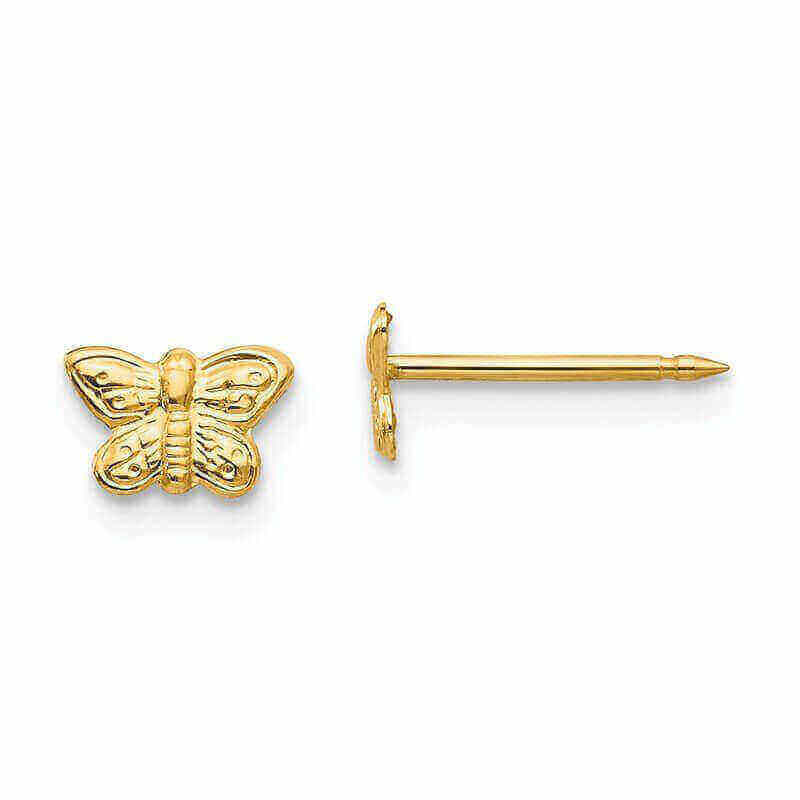 Inverness 269E GP Butterfly Earrings 14KT 7mm