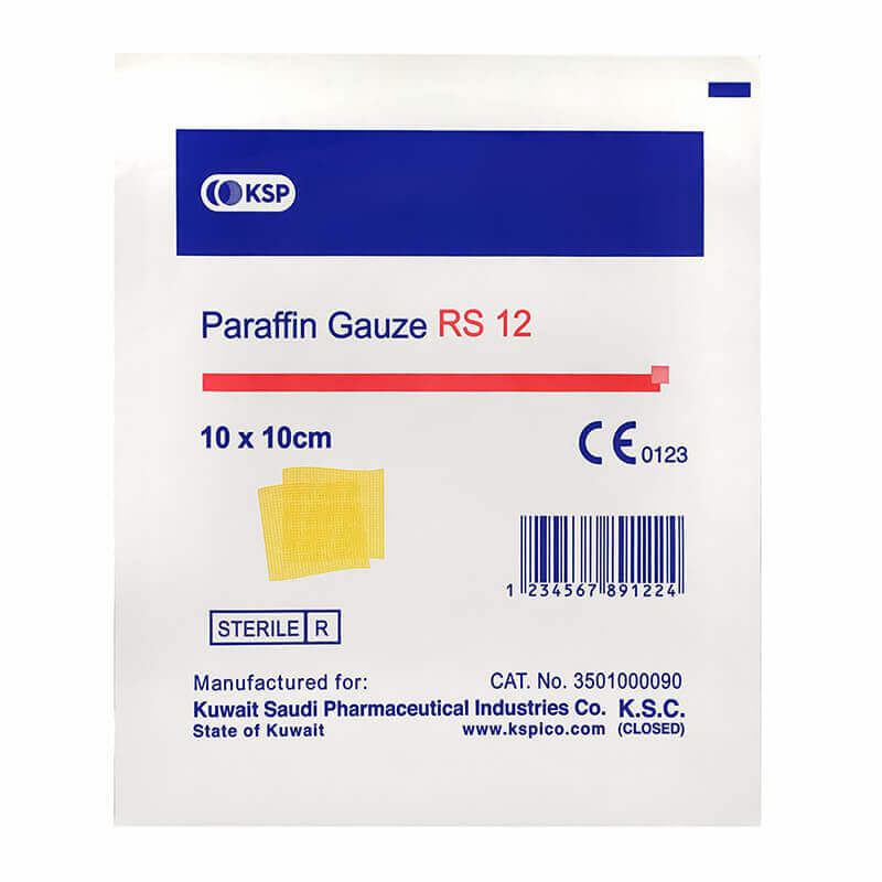 KSP Paraffin Gauze RS12 - 10 X 10cm 10 Pcs
