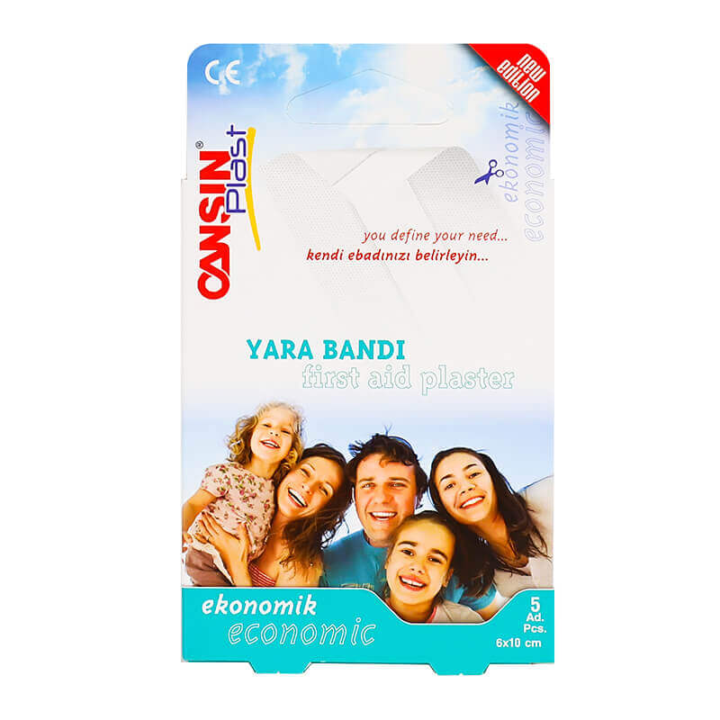 Cansin Plast First Aid Plaster Economic 6 X 10 cm 5 Pcs