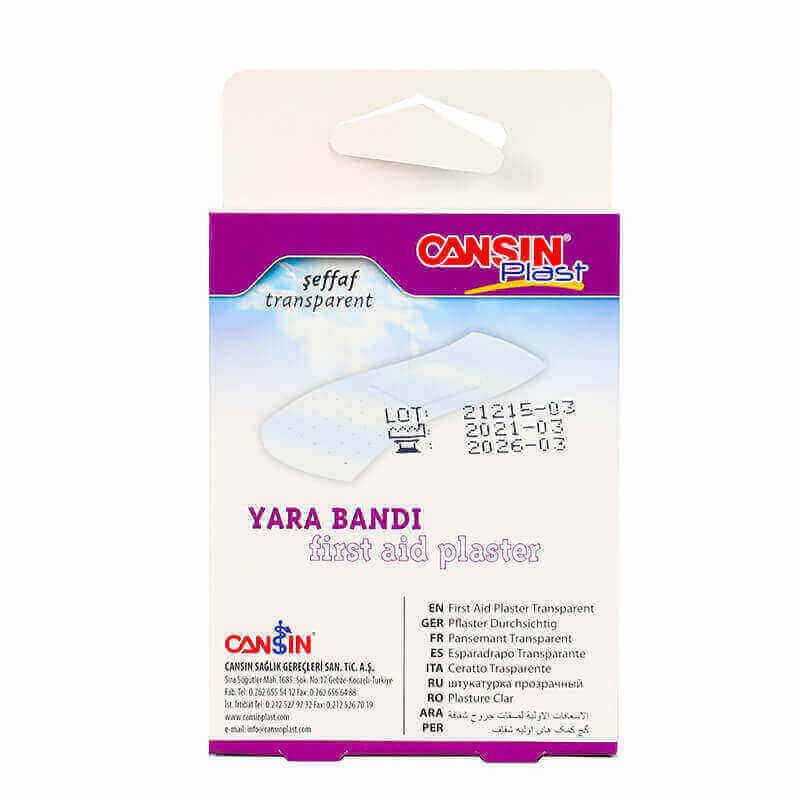 Cansin Plast First Aid Plaster Transparent 20 Pcs