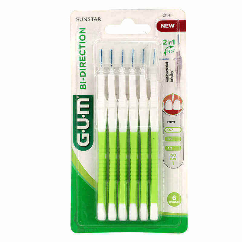 Butler Gum Bi-Direction Interdental Brush 0.7 mm 6 Pcs