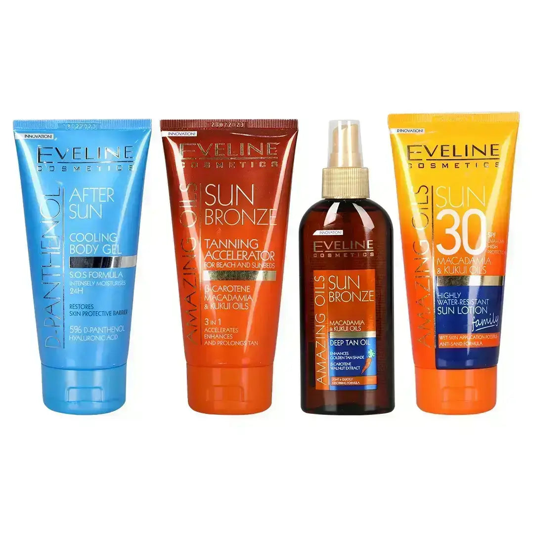 Eveline Summer Kit (Tan Oil + Accelerator + Sun Lotion + After Sun)