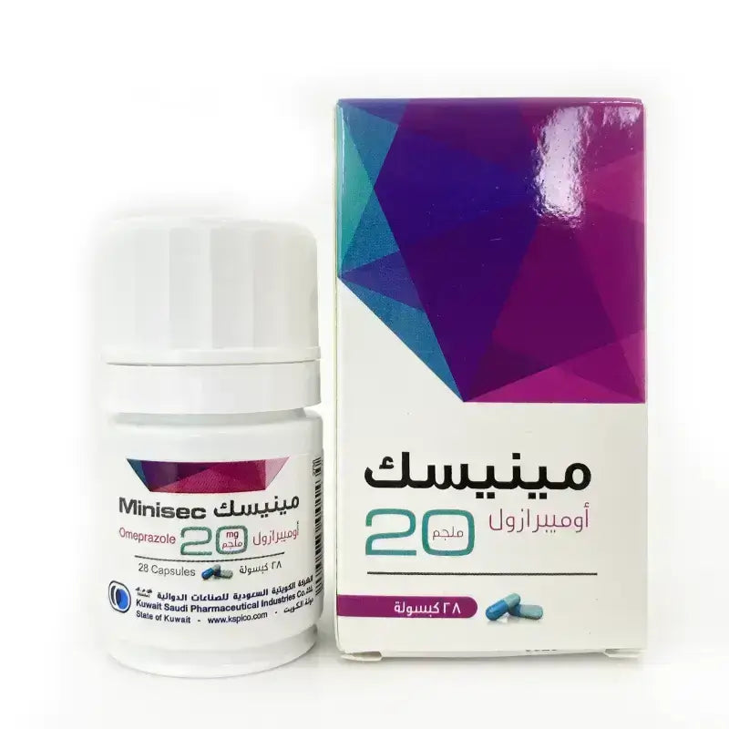 مينيسك 20 ملغ أوميبرازول 28 كبسولة