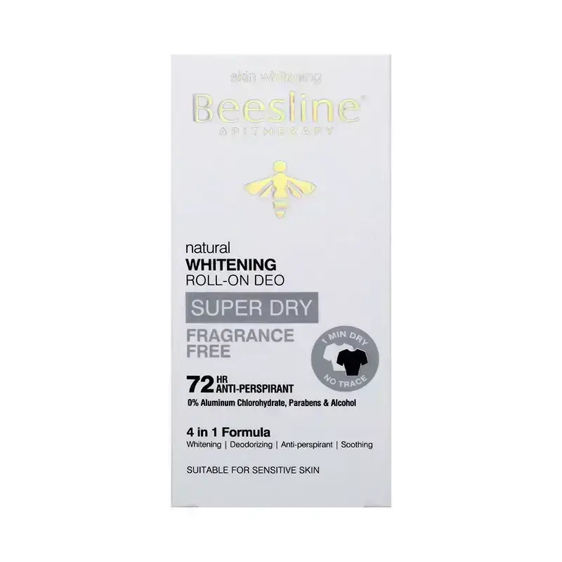 Beesline 72 Hrs Roll On Deo Whitening Super Dry Fragrance Free 50 ml