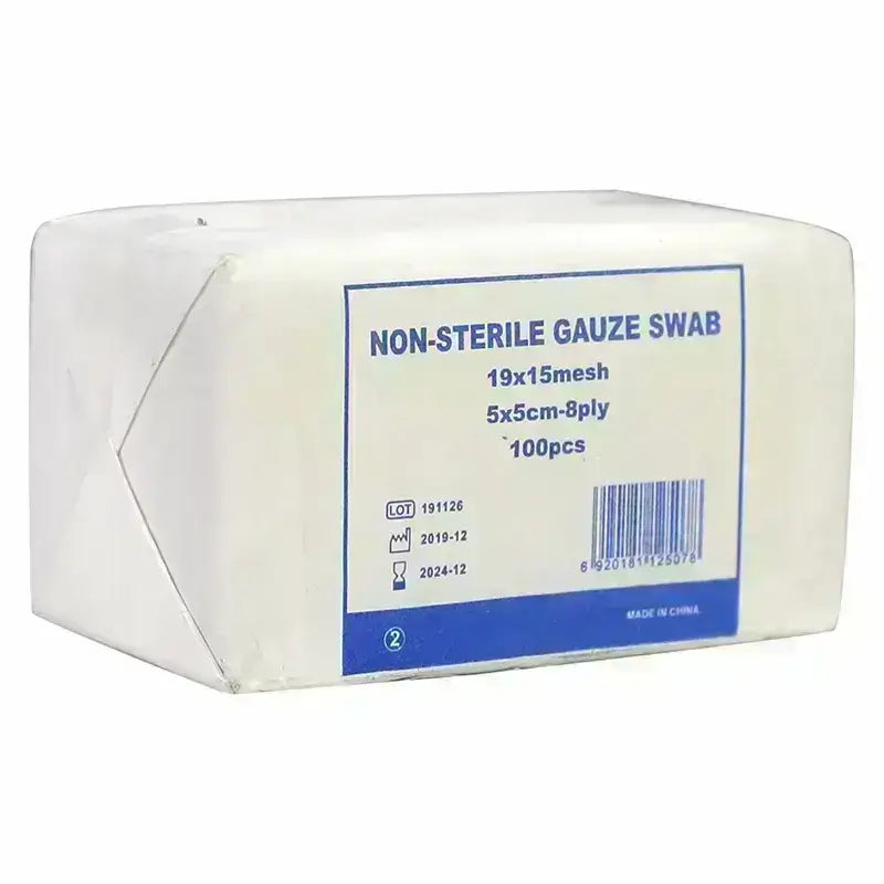 Non Sterile Gauze Swab 5*5 cm 100 Pcs