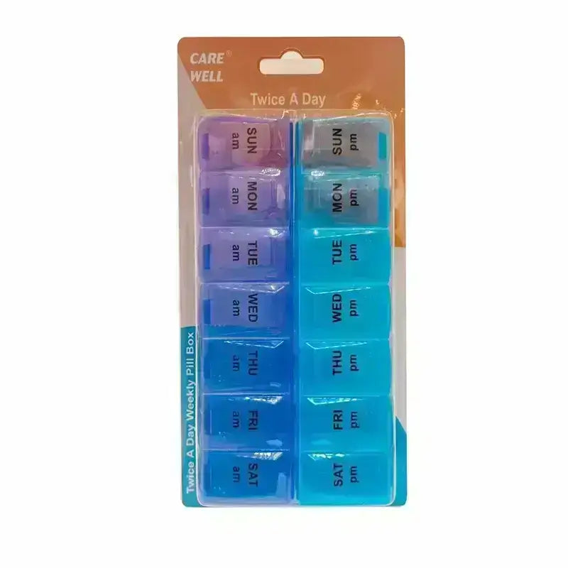 Care Well Twice A Day Weekly Pill Box