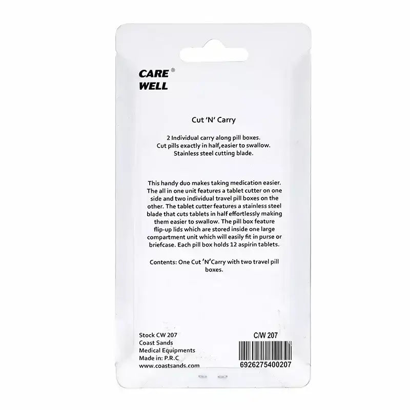 Care Well Cut N Carry Pill Box