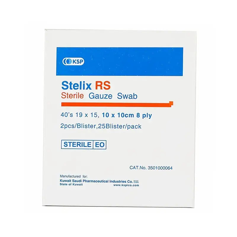 Stelix Sterile Gauze Swab 8Ply 10x10 cm 40'S