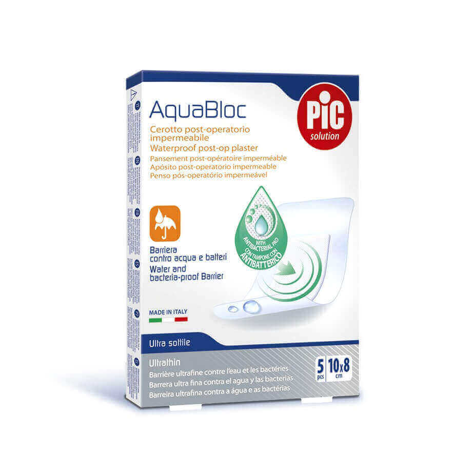 Pic Aqua Bloc Post Operative Plaster 10*8Cm 5 Pcs