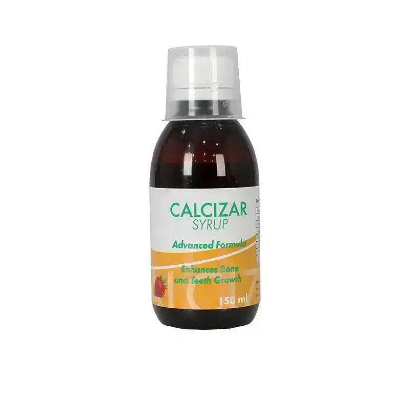 Calcizar Syrup Strawberry Flavor 150 ml For Bone And Teeth growth