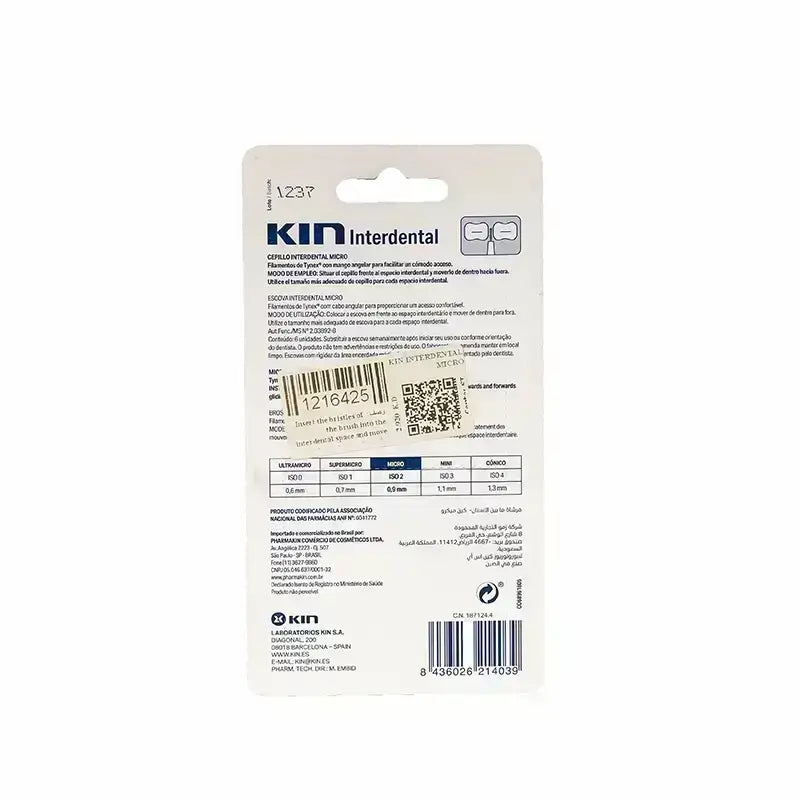 Kin Micro Interdental Brush 0.9 mm 6 Pcs