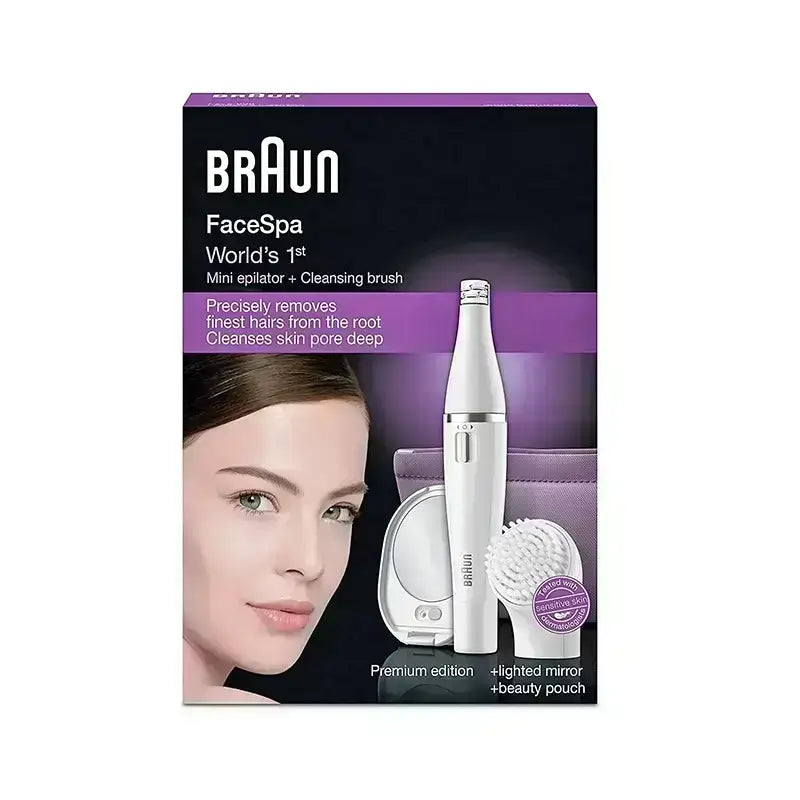 Braun Face Spa Mini Epilator With Cleansing Brush SE830