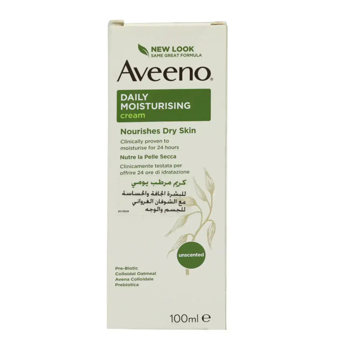 Aveeno Moisturising Cream 100 mL to moisturize the skin