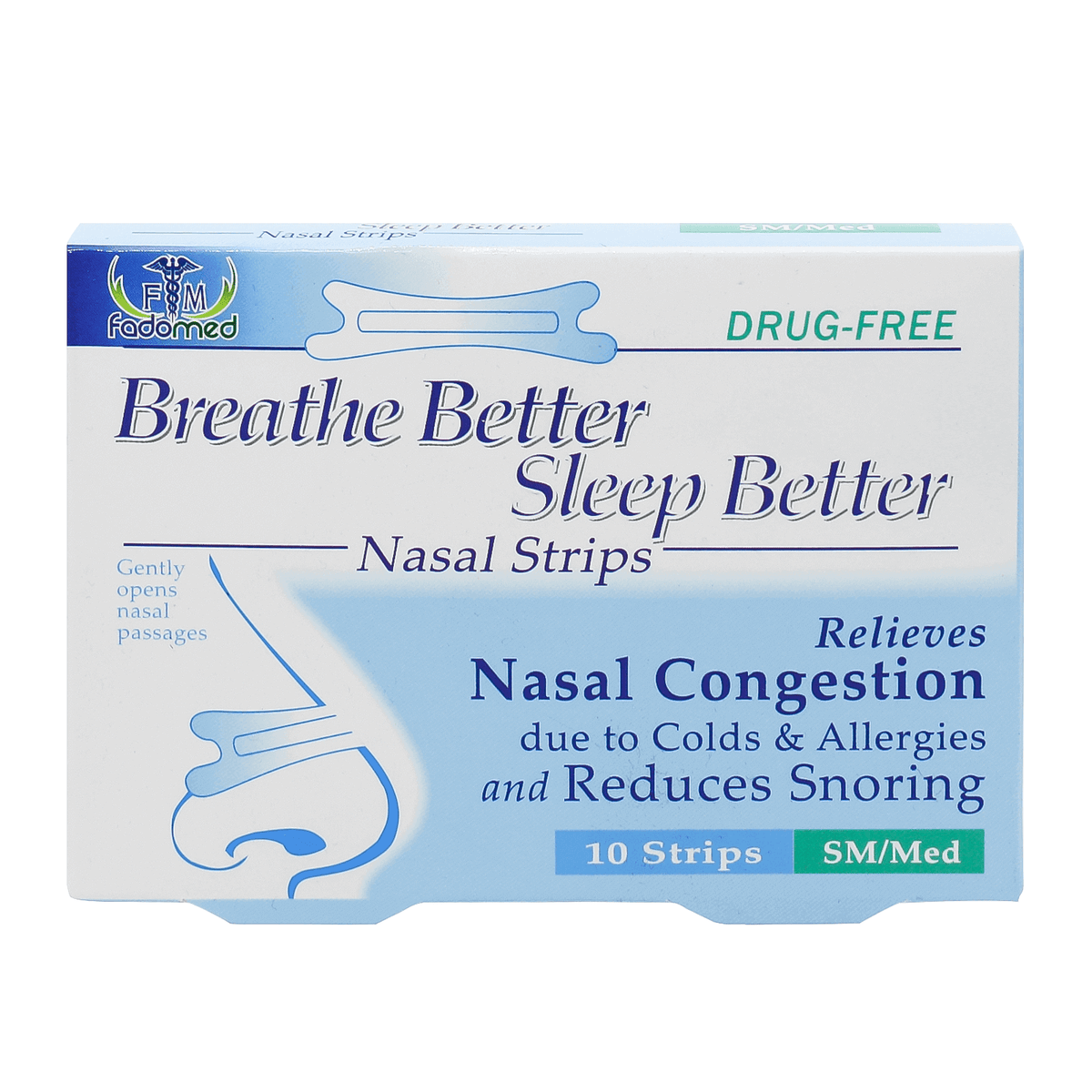 Fodo Med Nasal Strips Reduce Snoring 10'S to breathe better