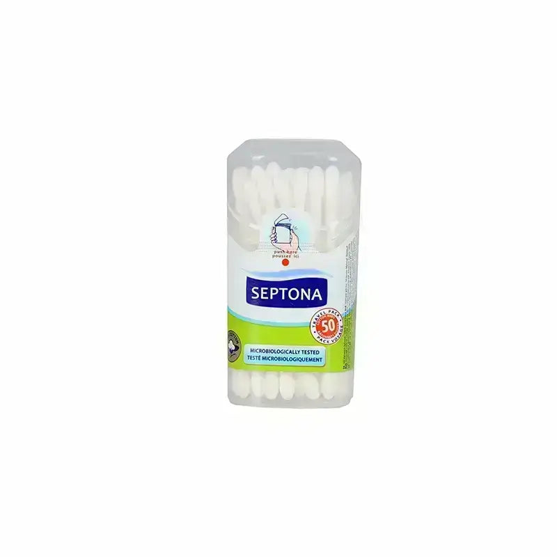 Septona Cotton Buds Pop Up Lid Travel Pack 50 Pcs