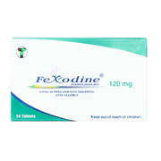 Fexodine 120 mg Tabs 14'S for allergic rhinitis