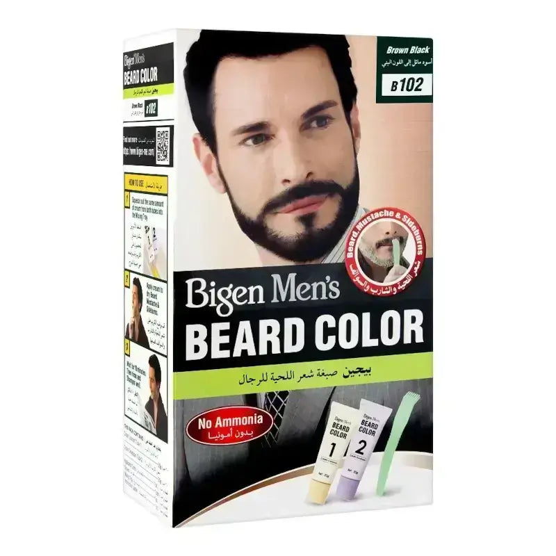 Bigen Men's Beard Color Brown Black B102