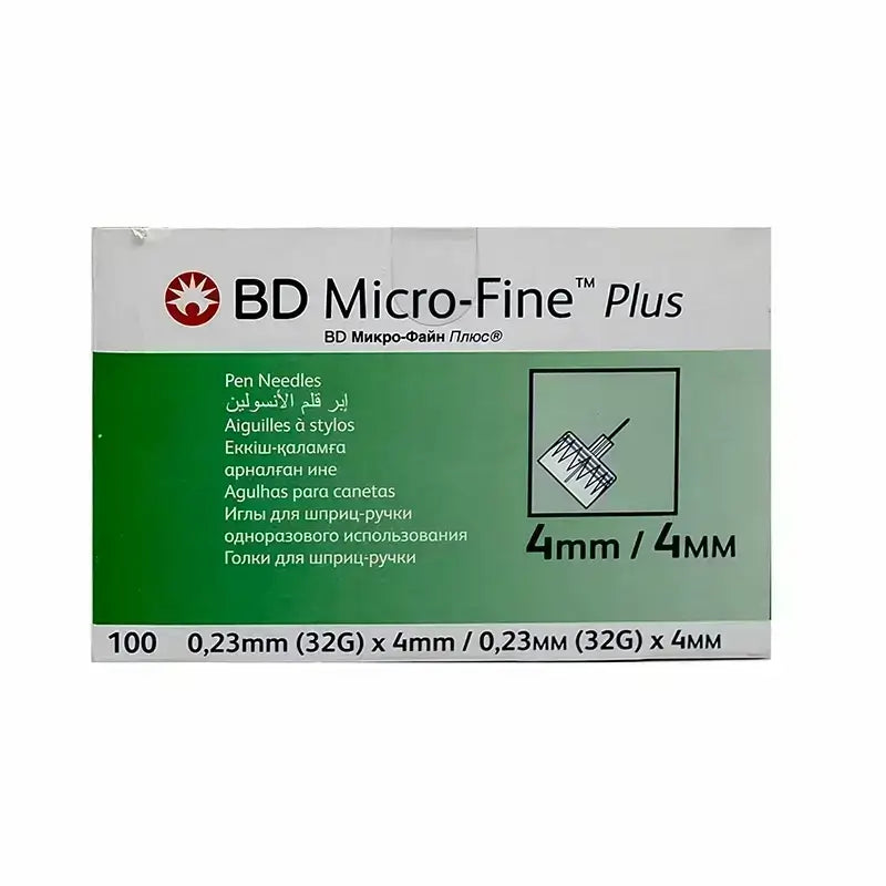 BD Micro-Fine Plus Pen Needles 32Gx4mm 100 Pcs